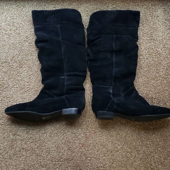 Aldo women's Black leather suede below the knee high boots size 40 - Picture 2 of 5